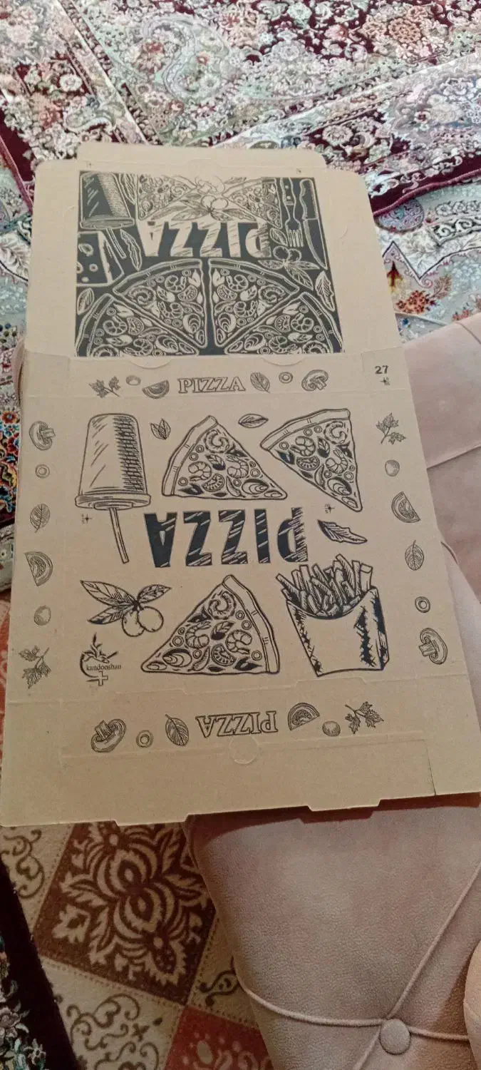 بسته مقوایی پیتزا|ظروف نگهدارنده، پلاستیکی، یکبارمصرف|شوط, |دیوار