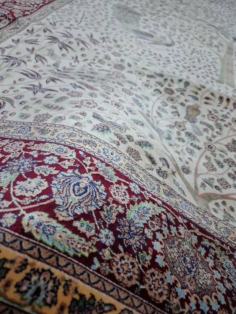 فرش ابریشم ۳ متره نو|فرش|پیشوا, |دیوار