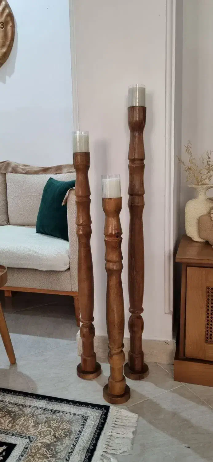 کنار سالنی جا شمعی کنار سالنی چوبی چوب راش|صنایع دستی و سایر لوازم تزئینی|تهران, سردارجنگل|دیوار