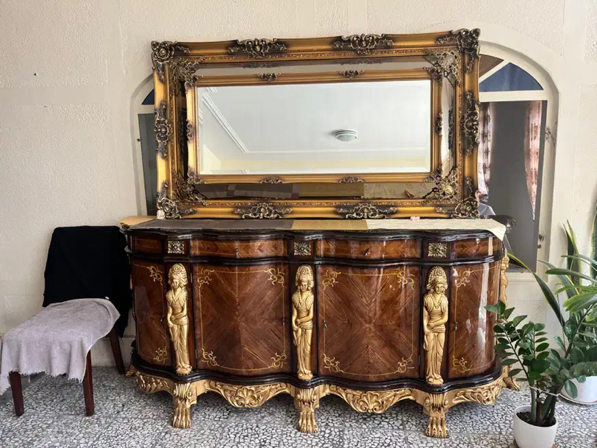 بوفه و آینه کلاسیک|بوفه، ویترین، کنسول|لواسان, |دیوار