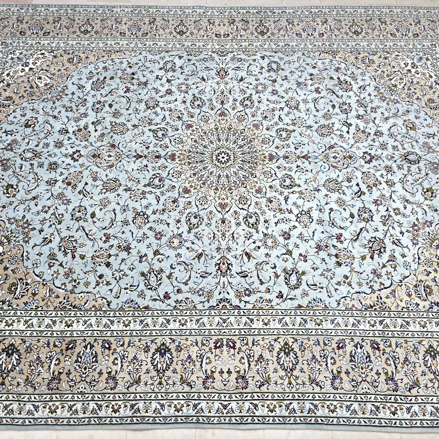 فرش دستباف کاشان/جفت ۱۲ متری/آبی‌درباری|فرش|تهران, ونک|دیوار