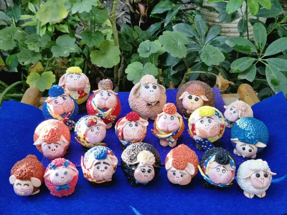 مجسمه فانتزی گوسفند|مجسمه، تندیس، ماکت|لنگرود, |دیوار