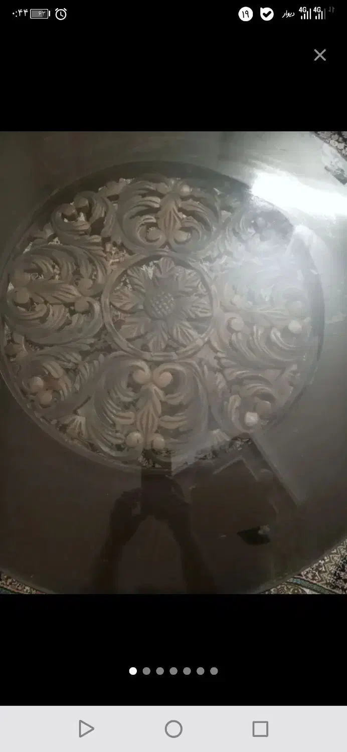 میز گردد منبت کاری به همراه شیشه|مبلمان خانگی و میز عسلی|تهران, آهنگ|دیوار