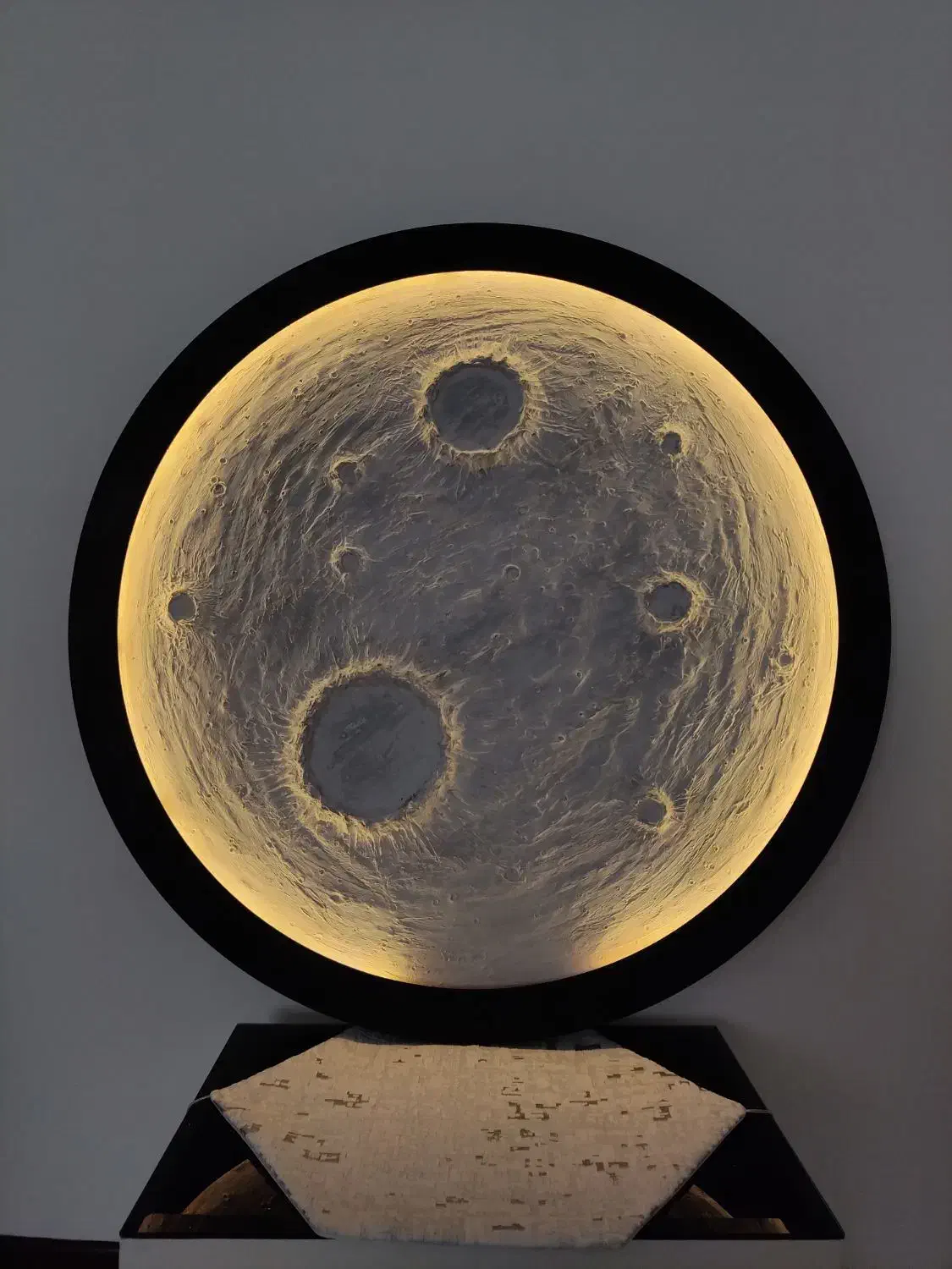 تابلو ماه برجسته ۷۵ سانتی با رینگ نوری|تابلو، نقاشی، عکس|لاهیجان, کاروانسرابر|دیوار