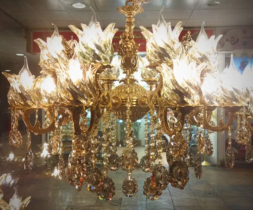 انواع لوستربرنزی (کارگاه لوسترسازی)lostermehraban|لوستر و چراغ آویز|تبریز, |دیوار