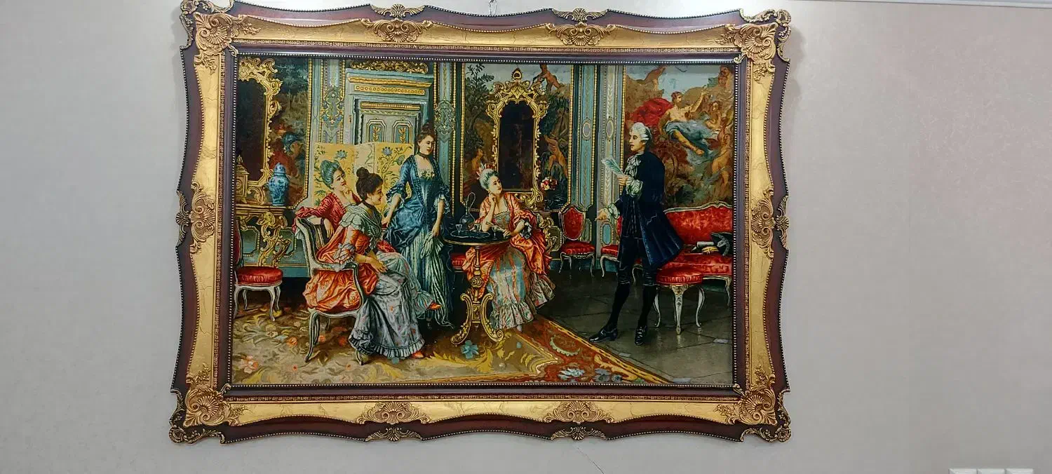 تابلو فرش دستبافت شاعرجوان سایز بزرگ|تابلو فرش|تهران, الهیه|دیوار