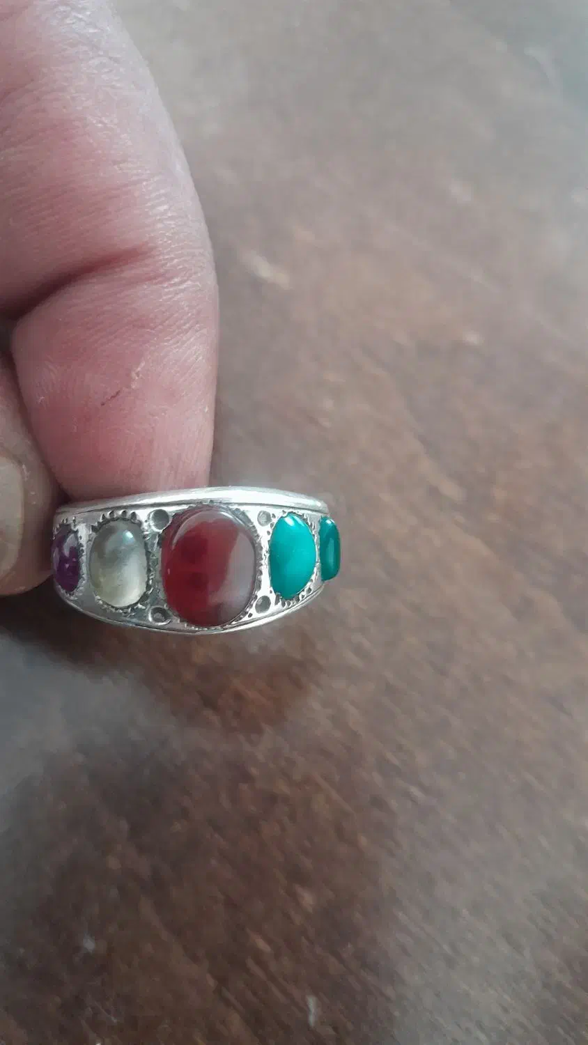 انگشتر ۹سنگ سپاهان|جواهرات|لنجان, |دیوار