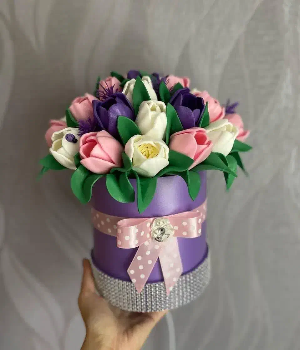 گل های روبانی و فومی و پیپ پاک کن|گل مصنوعی|دزفول, |دیوار