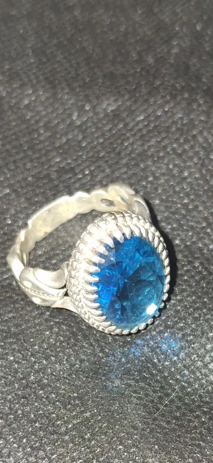 انگشتر نقره توپاز سوئیسی|جواهرات|ارومیه, |دیوار