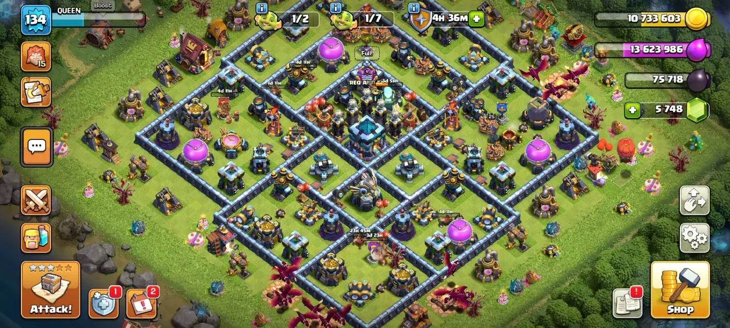 اکانت کلش تان ۱۳ فول مکث|کنسول، بازی ویدئویی و آنلاین|جهرم, |دیوار