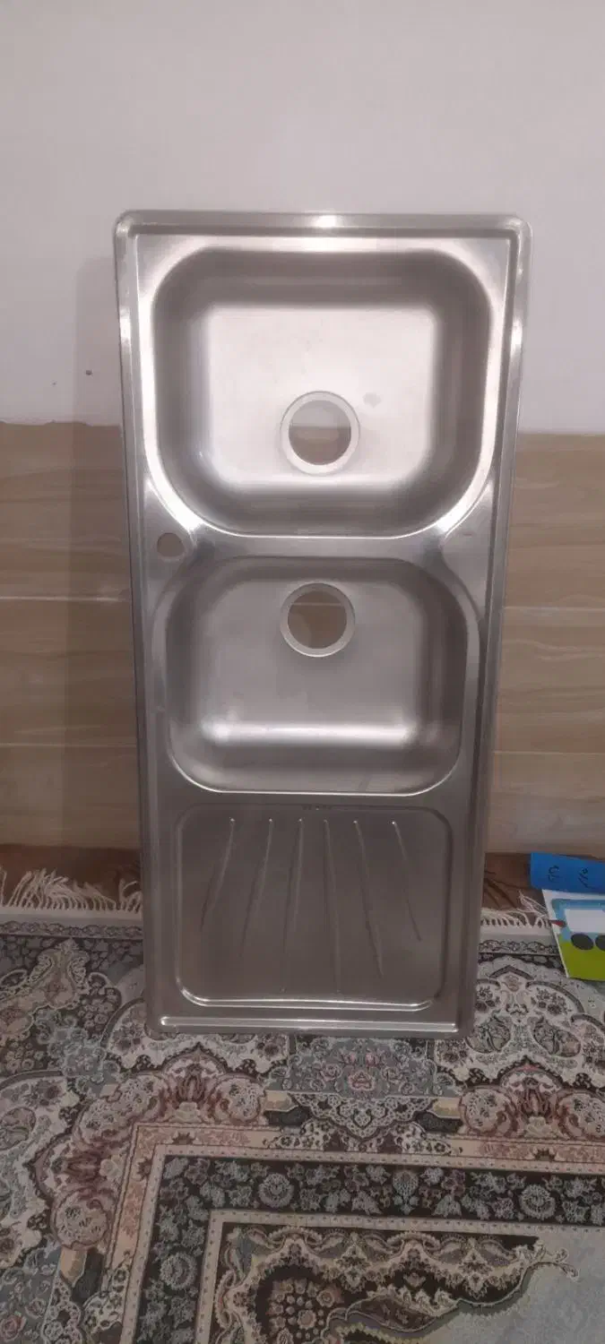 فروش فوری سینک ظرفشویی دوقلو استیل لبرز|مصالح و تجهیزات ساختمان|تربت جام, حافظ|دیوار