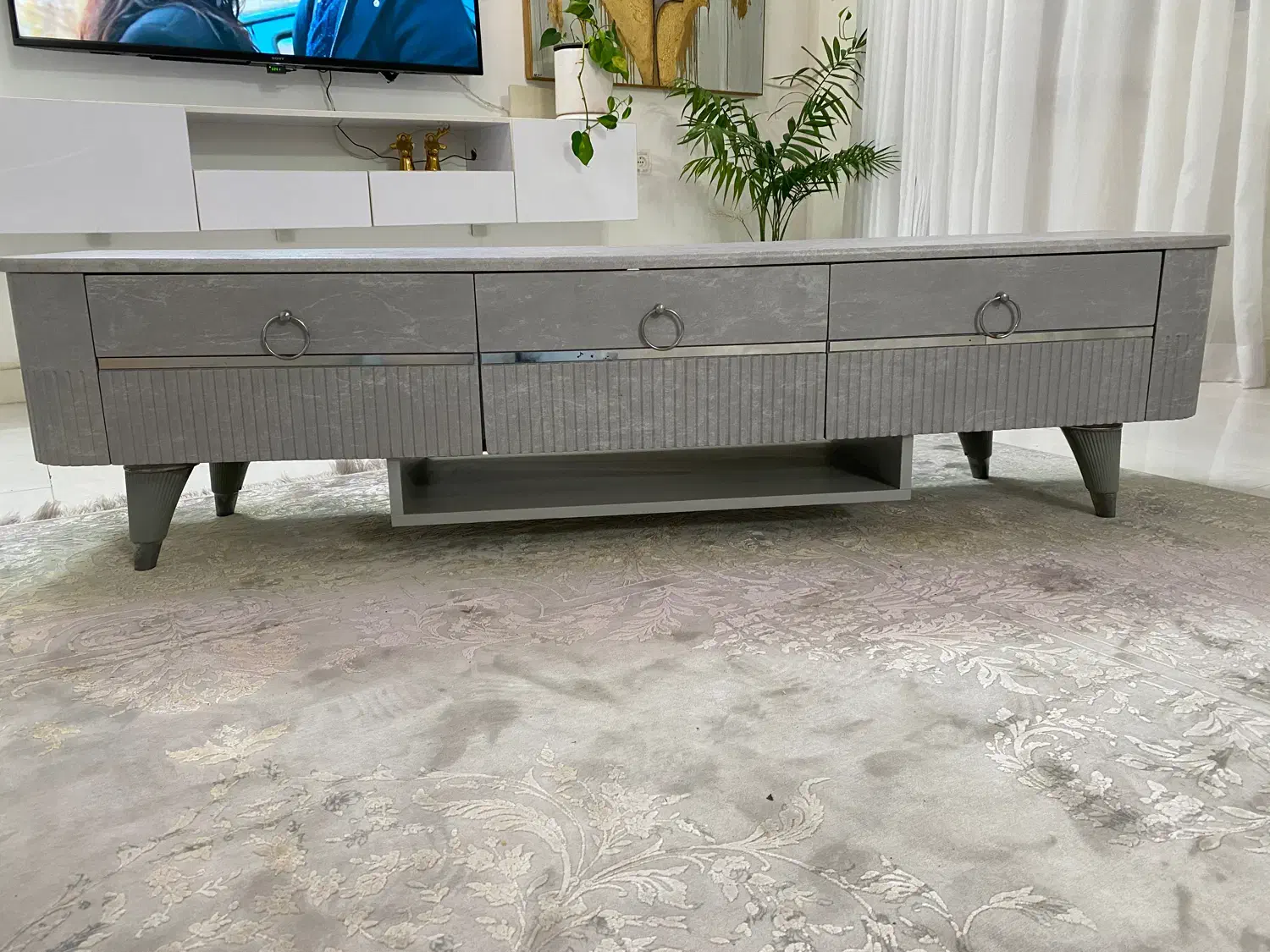 میز تلوزیون مدرن طوسی|میز تلویزیون|رشت, استقامت ۱|دیوار