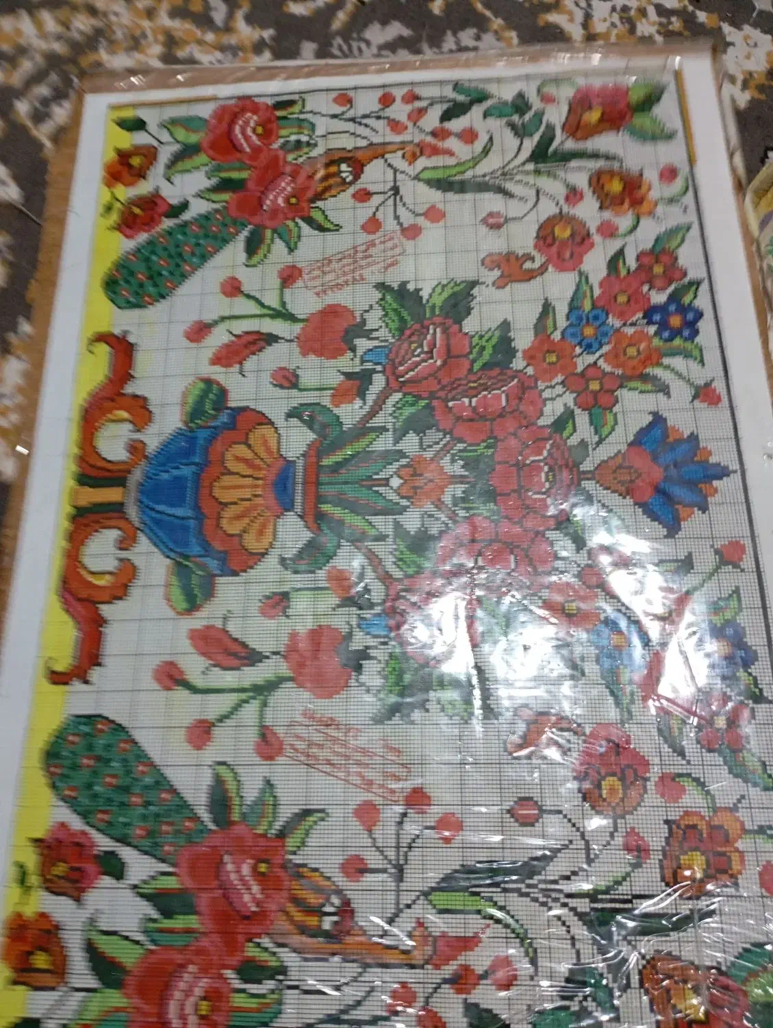 نقشه پشتی وقالی|فرش|شهرکرد, |دیوار