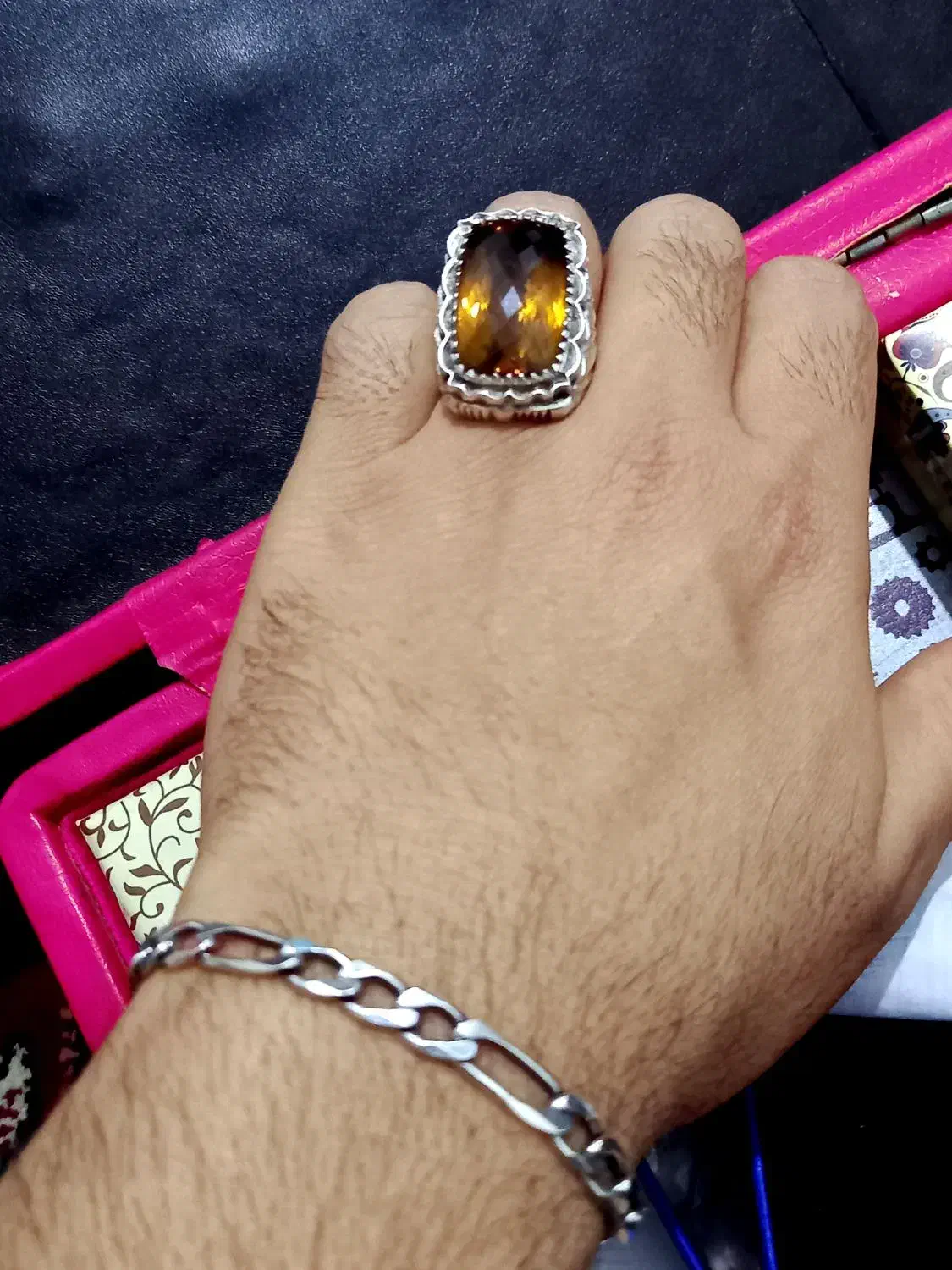 انگشتر الماس سیترین معاوضه با زمرد|جواهرات|شیراز, میانرود|دیوار