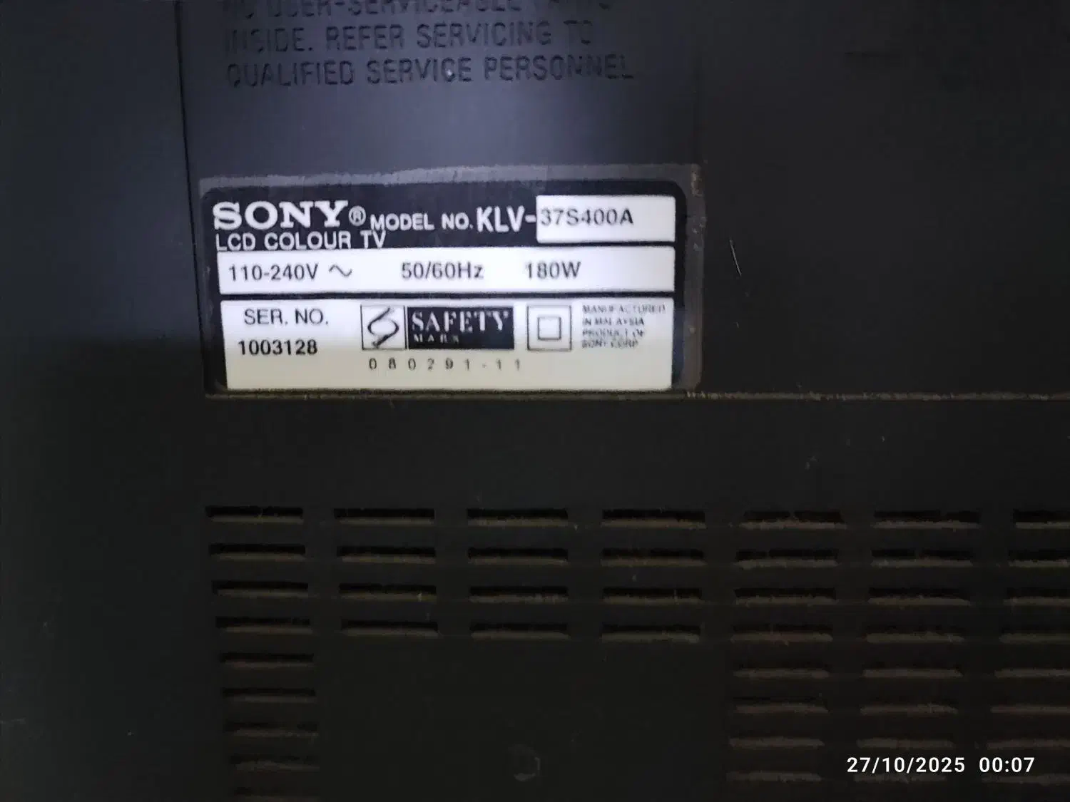 تلویزیون ال سی دی سونی براویا ۳۷ اینچ|تلویزیون و پروژکتور|کلاچای, |دیوار