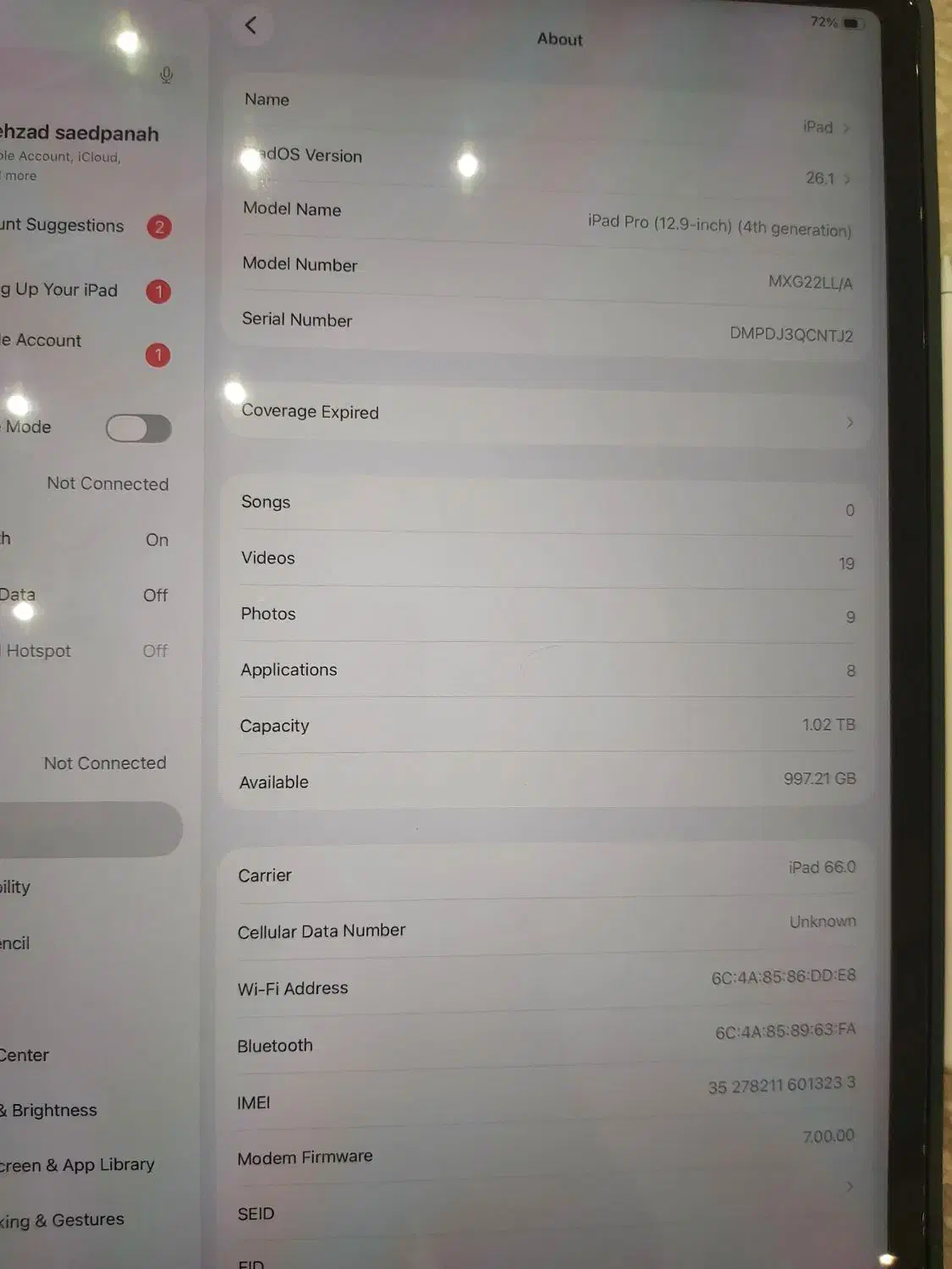 ایپد پرو 1 ترابایت|تبلت|سنندج, |دیوار