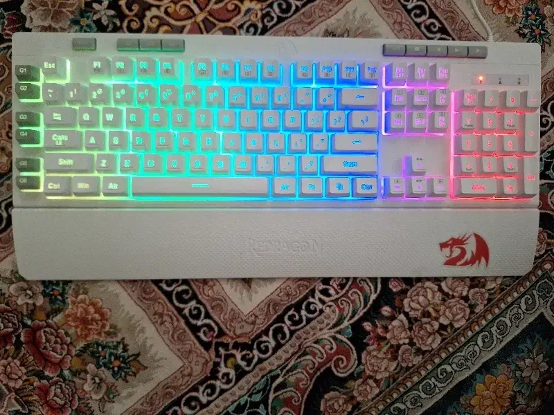 کیبور رددراگون shiva k512 white|قطعات و لوازم جانبی رایانه|قم, شهرک قدس|دیوار