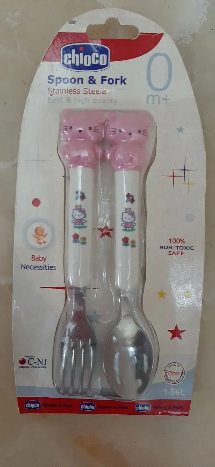 قاشق و چنگال برند چیکو اصل نو|اسباب و اثاث بچه|تهران, شهرک شریعتی|دیوار