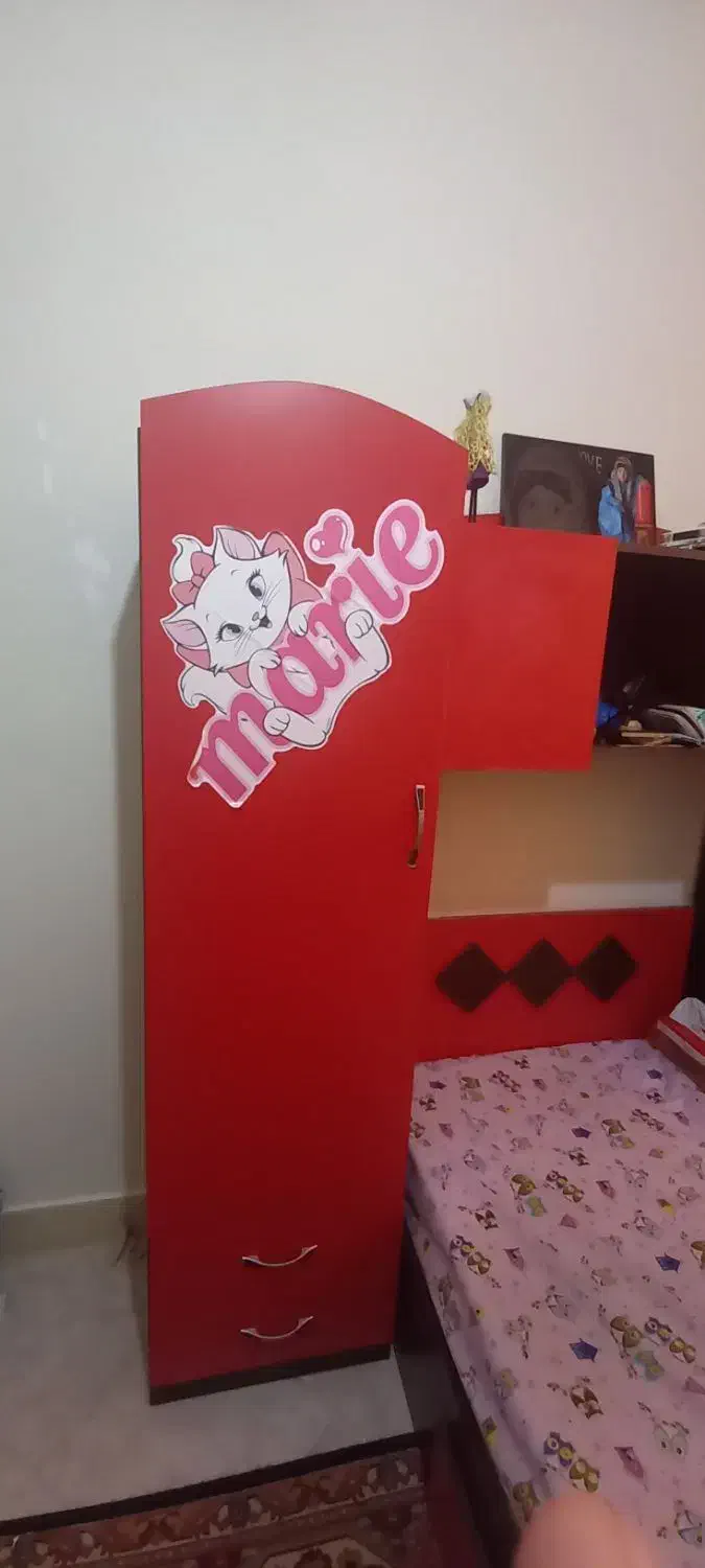 کمد و تخت نوجوان|تخت و سرویس خواب|خرم‌آباد, |دیوار