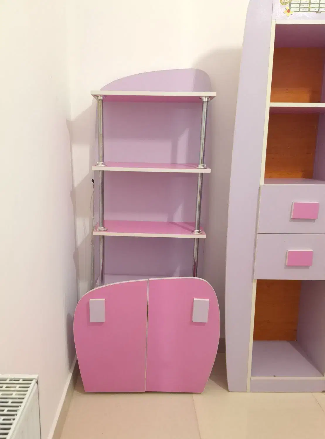 کمد دخترانه|جاکفشی، کمد، دراور|آبیک, |دیوار