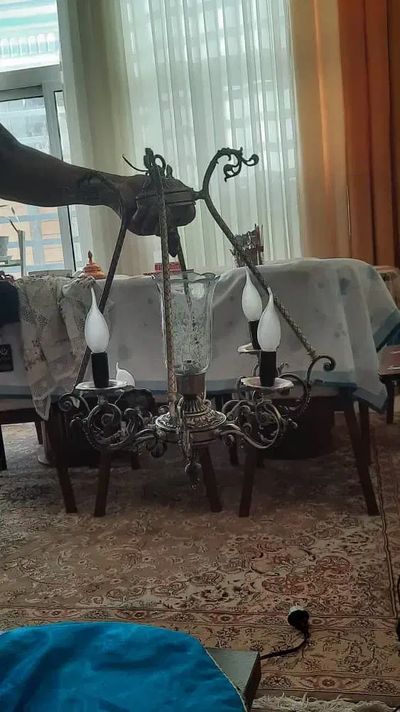 لوستر برنجی|لوستر و چراغ آویز|کرمان, |دیوار