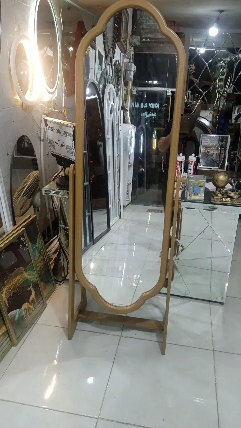 انواع آینه های قدی . بک لایت. دفرمه|آینه|قوچان, |دیوار