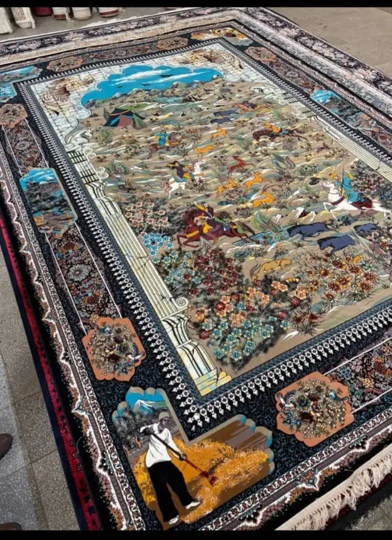 فرش قصر ایرانی ماهرخ کد ۱۲۳۰ نقد اقساط متنوع|فرش|اصفهان, گرکان|دیوار