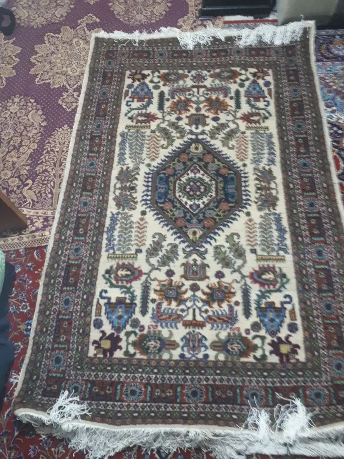 فرش طبیعی مسنت یک جفت نو|فرش|اردبیل, |دیوار