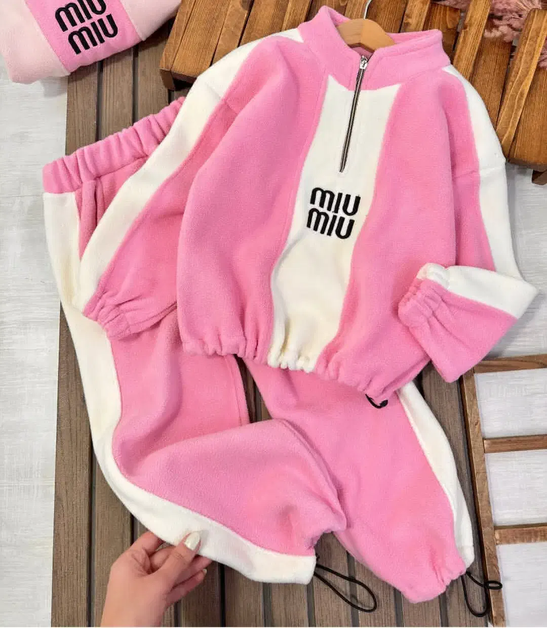 هودی نیم زیپ و شلوار miu|کفش و لباس بچه|سنندج, |دیوار