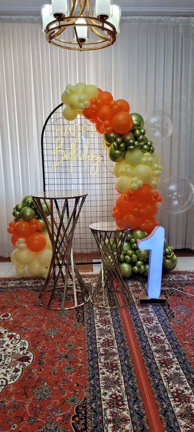دکور تولد بادکنک آرایی و لوازم تولد رنگین کمان|اسباببازی|اراک, |دیوار