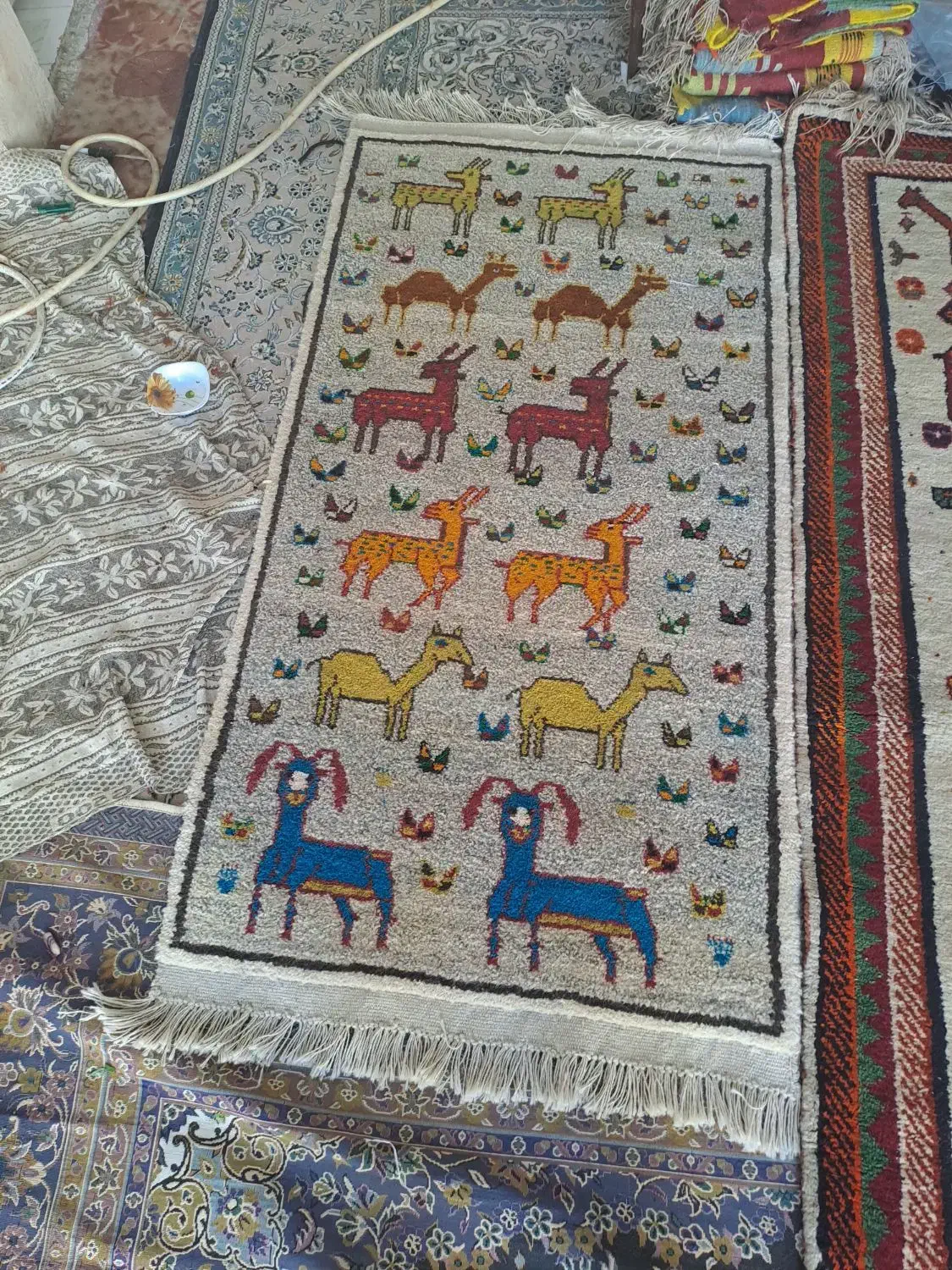 دستباف بافت  گلیم و گبه|گلیم، جاجیم، گبه|کازرون, |دیوار