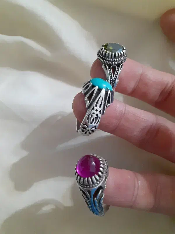 انگشتر نقره فیروزه ۹۲۵ عیار با وزن ۸گرم|جواهرات|تهران, امیریه|دیوار
