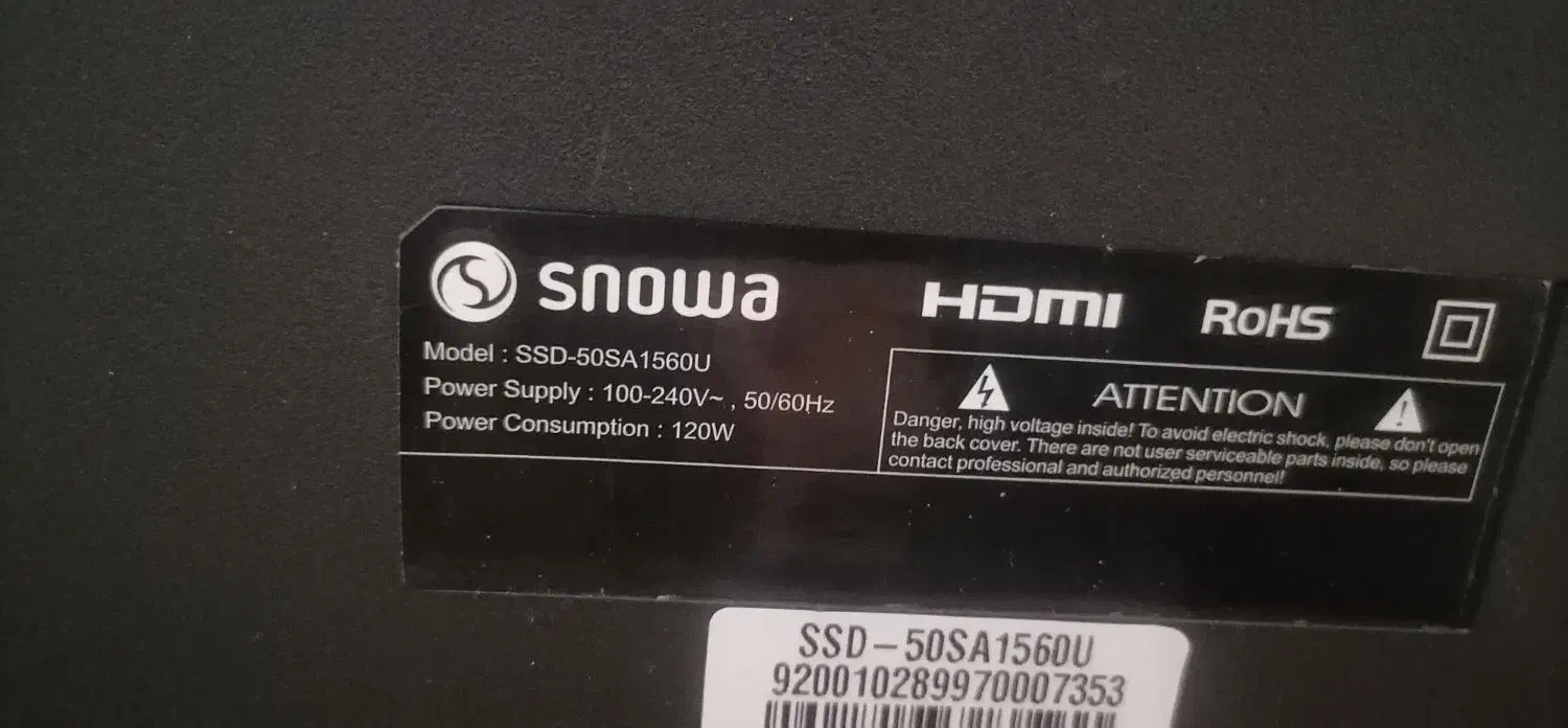 تلوزیون 50 اینچ اسنوا|تلویزیون و پروژکتور|شاهدشهر, |دیوار