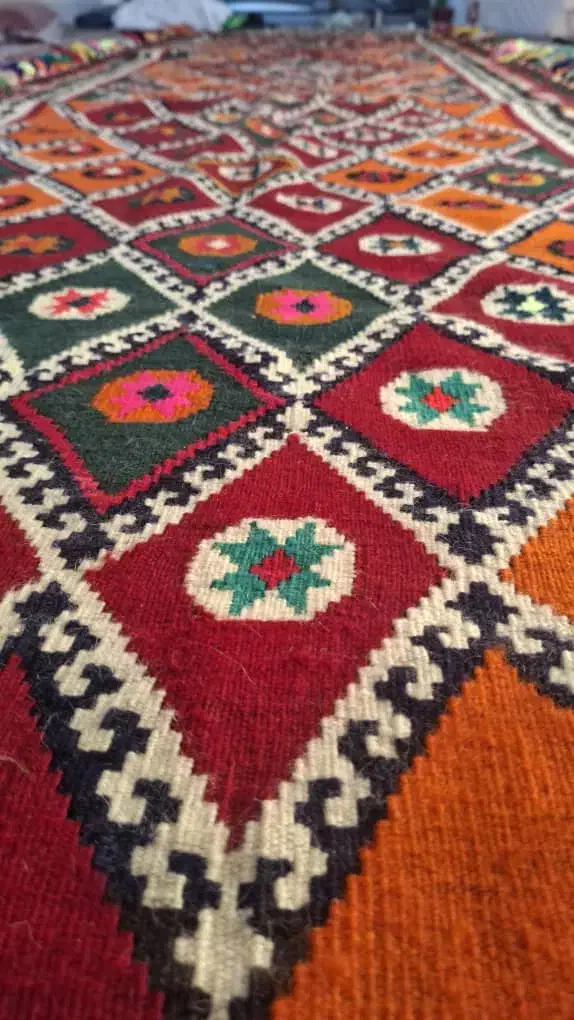 گلیم دست بافت|گلیم، جاجیم، گبه|کازرون, |دیوار