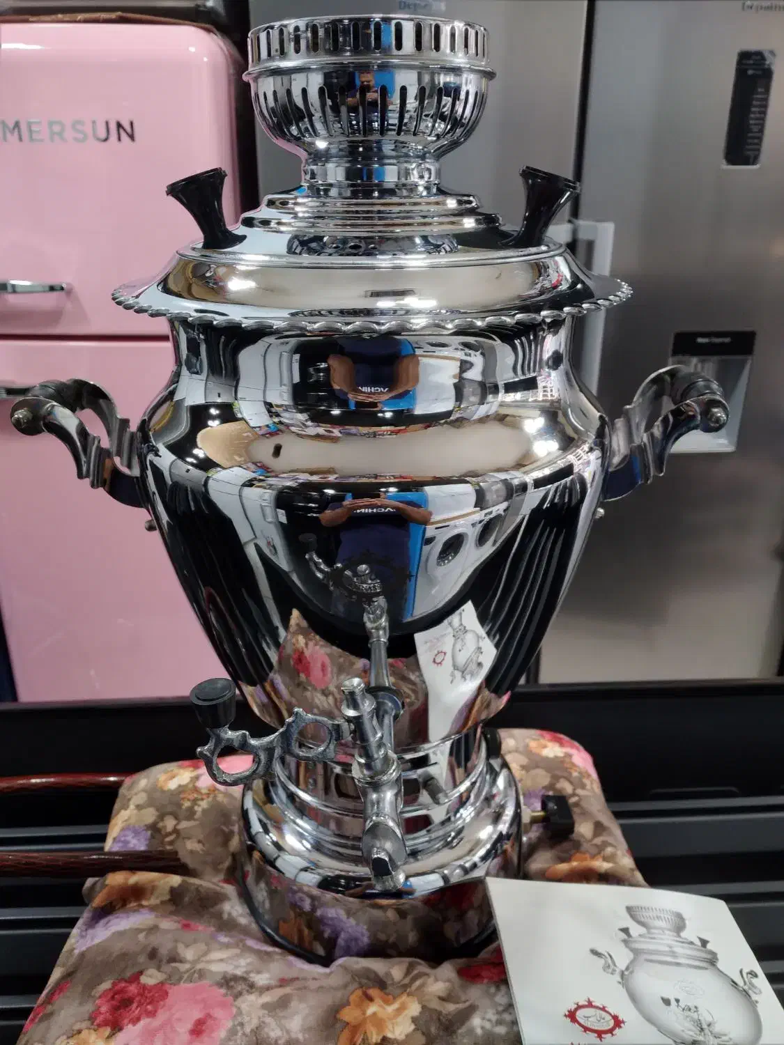 سماور گازی ۶ لیتری عالی نسب مدل گنجینه نصف قیمت|سماور، چای‌ساز، قهوه‌ساز|پرند, فاز ۲|دیوار