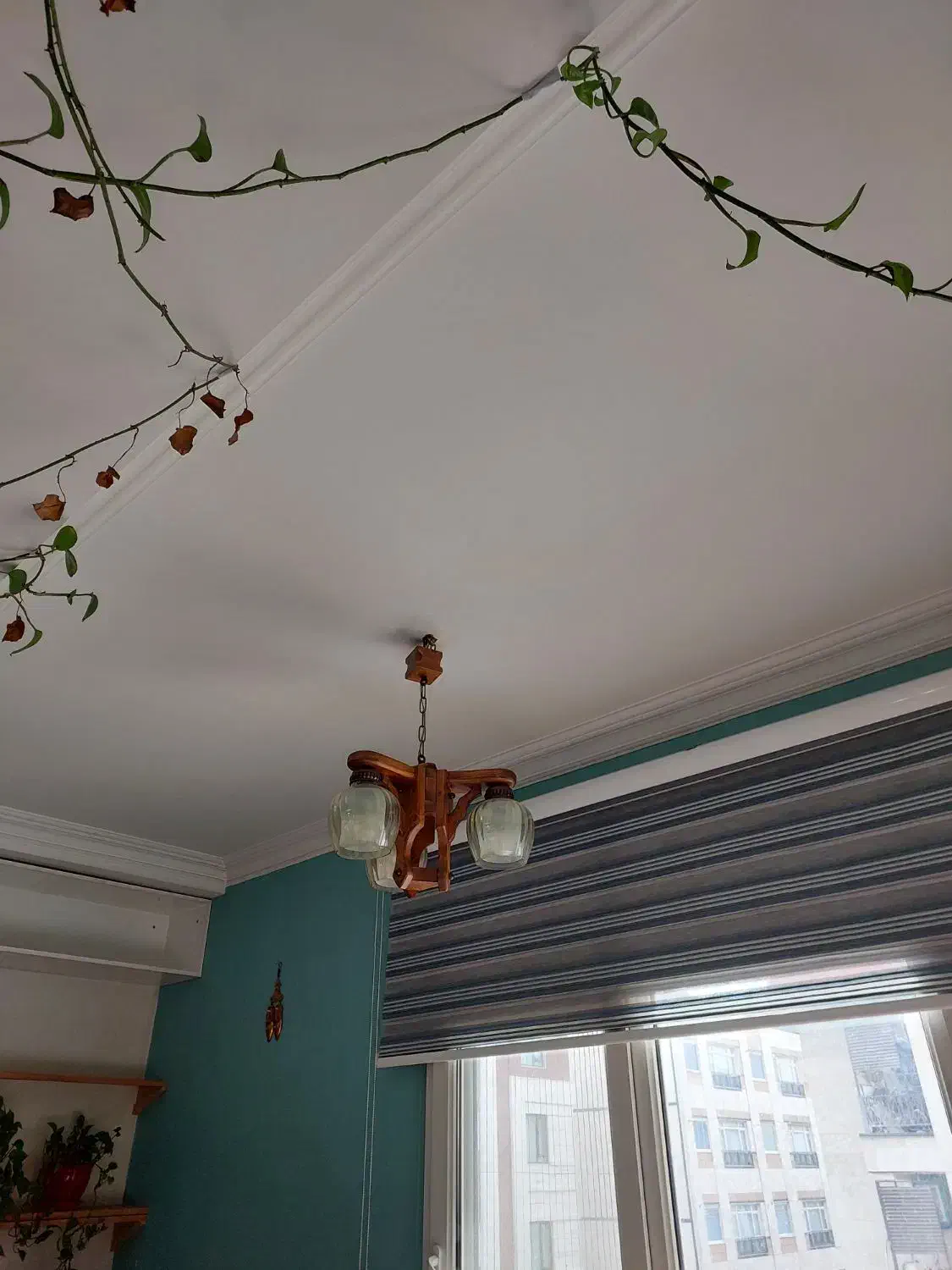 لوستر چوبی ۳ شاخه|لوستر و چراغ آویز|تهران, بهداشت|دیوار