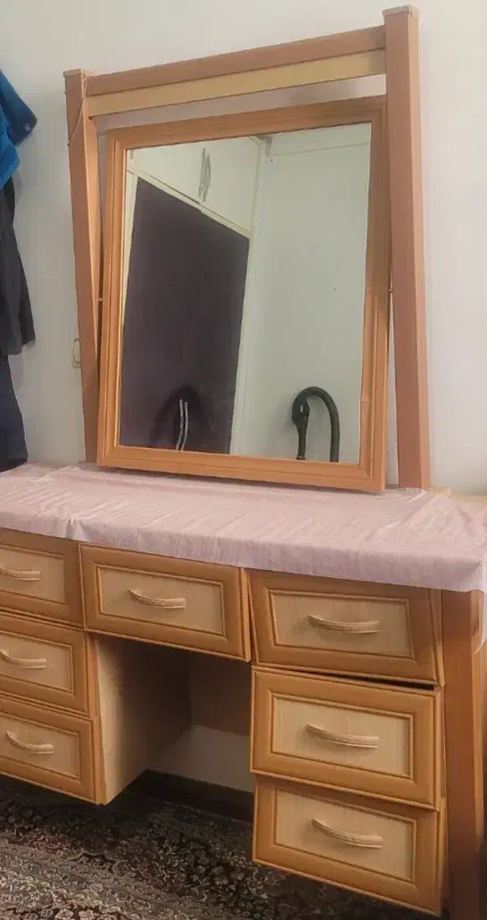 پاتختی و آینه ام دی اف|تخت و سرویس خواب|سنندج, |دیوار