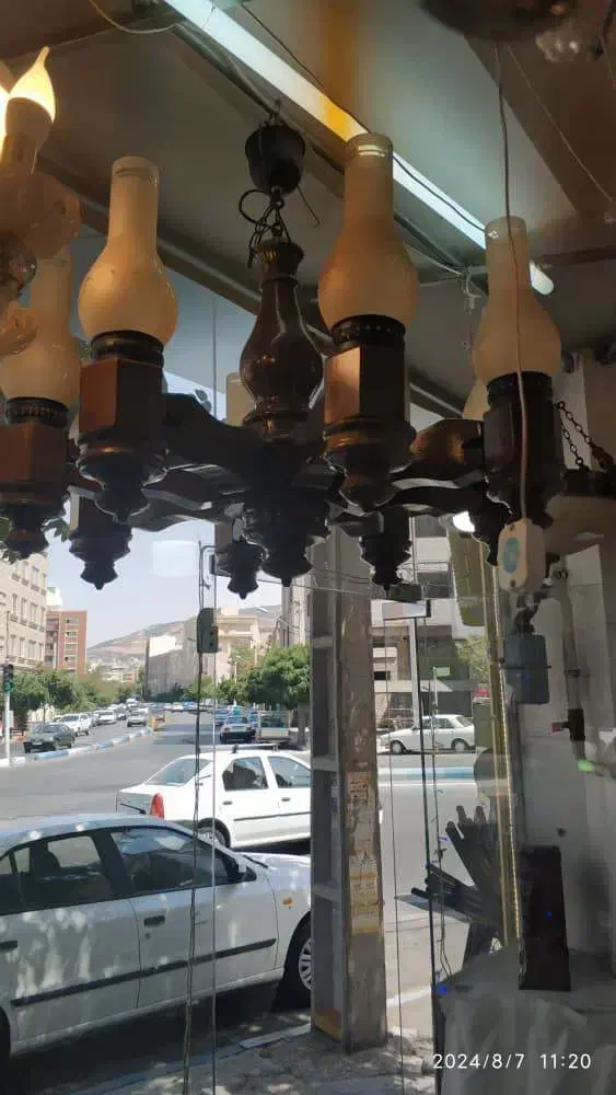 لوستر چوبی|لوستر و چراغ آویز|تبریز, |دیوار