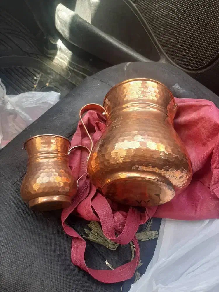 پارچ لیوان مس نو|ظروف سرو و پذیرایی|کرمان, |دیوار