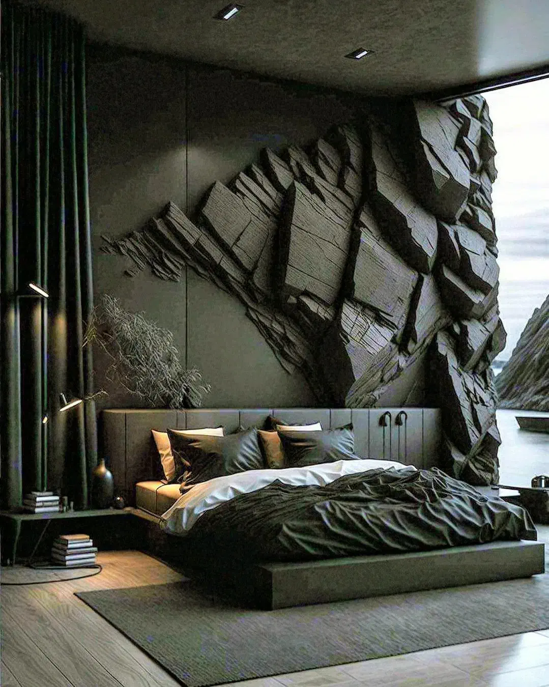 مشاوره، طراحی و اجرا دیوار صخره ای حرفه ای سطح A+|گل و گیاه طبیعی|تهران, قیطریه|دیوار