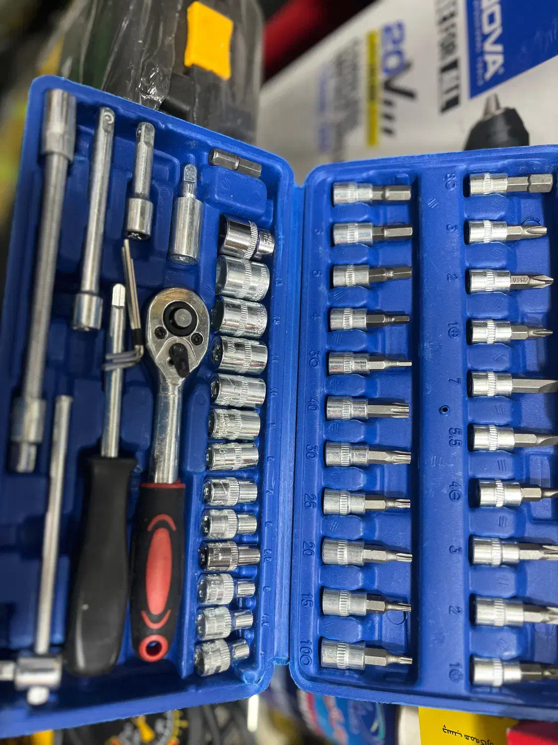 ست جعبه بکس و بیت ۴۶پارچه ۱/۴ فوق اقتصادی|ابزارآلات|رشت, کوی یخ|دیوار