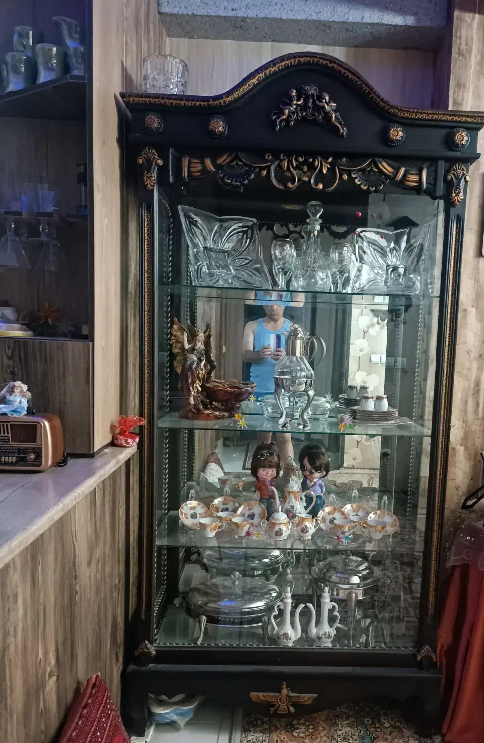 بوفه چوبی|بوفه، ویترین، کنسول|سلطانیه, |دیوار