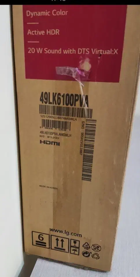 تلویزیون ال جی 49 اینچ اصل کره مدل 49LK6100PVA|تلویزیون و پروژکتور|کیش, |دیوار