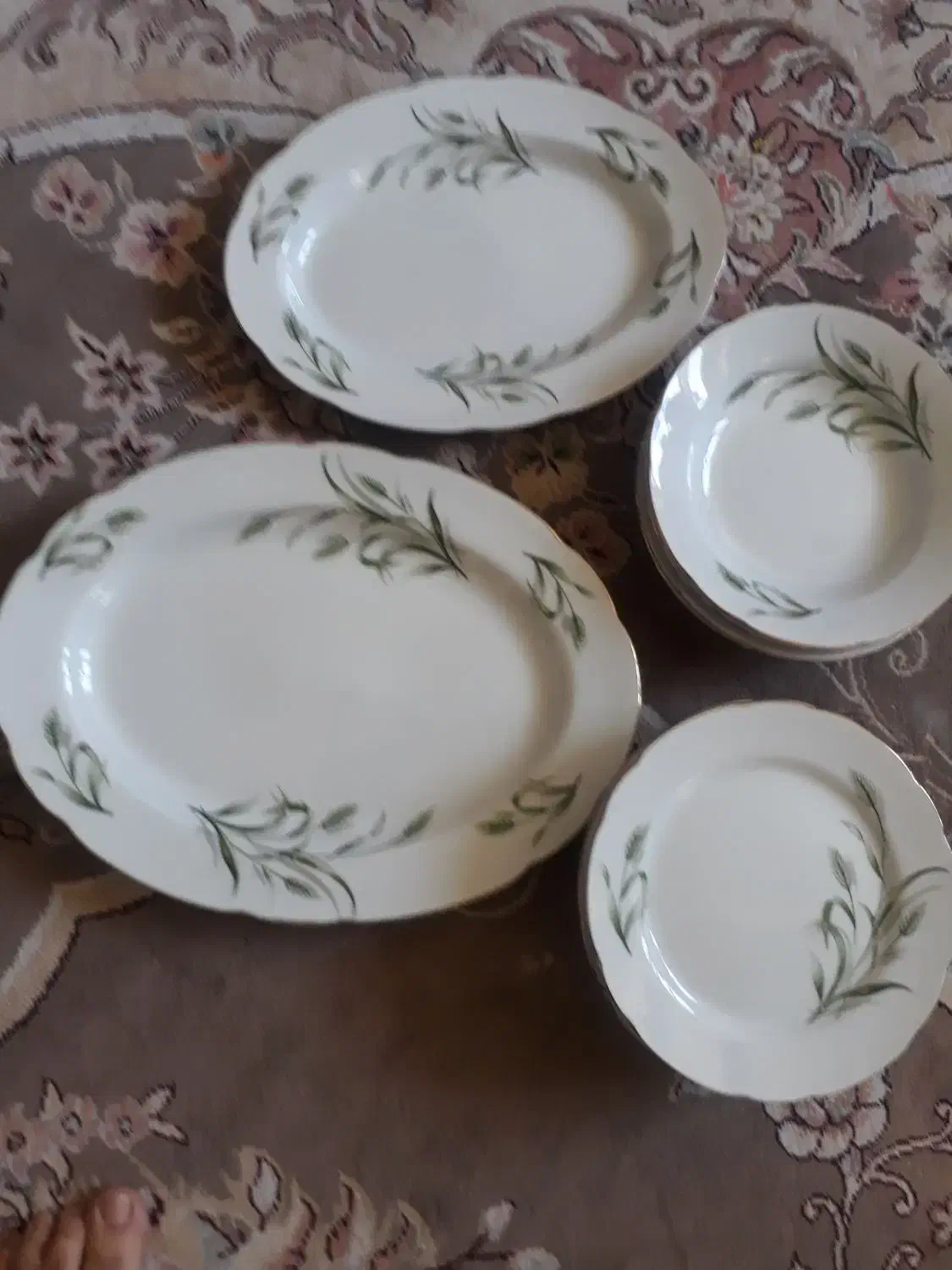 ظروف گل گندمی ژاپنی قدیمی بشقاب گل ویکتوریا فرانسه|ظروف سرو و پذیرایی|یزد, |دیوار