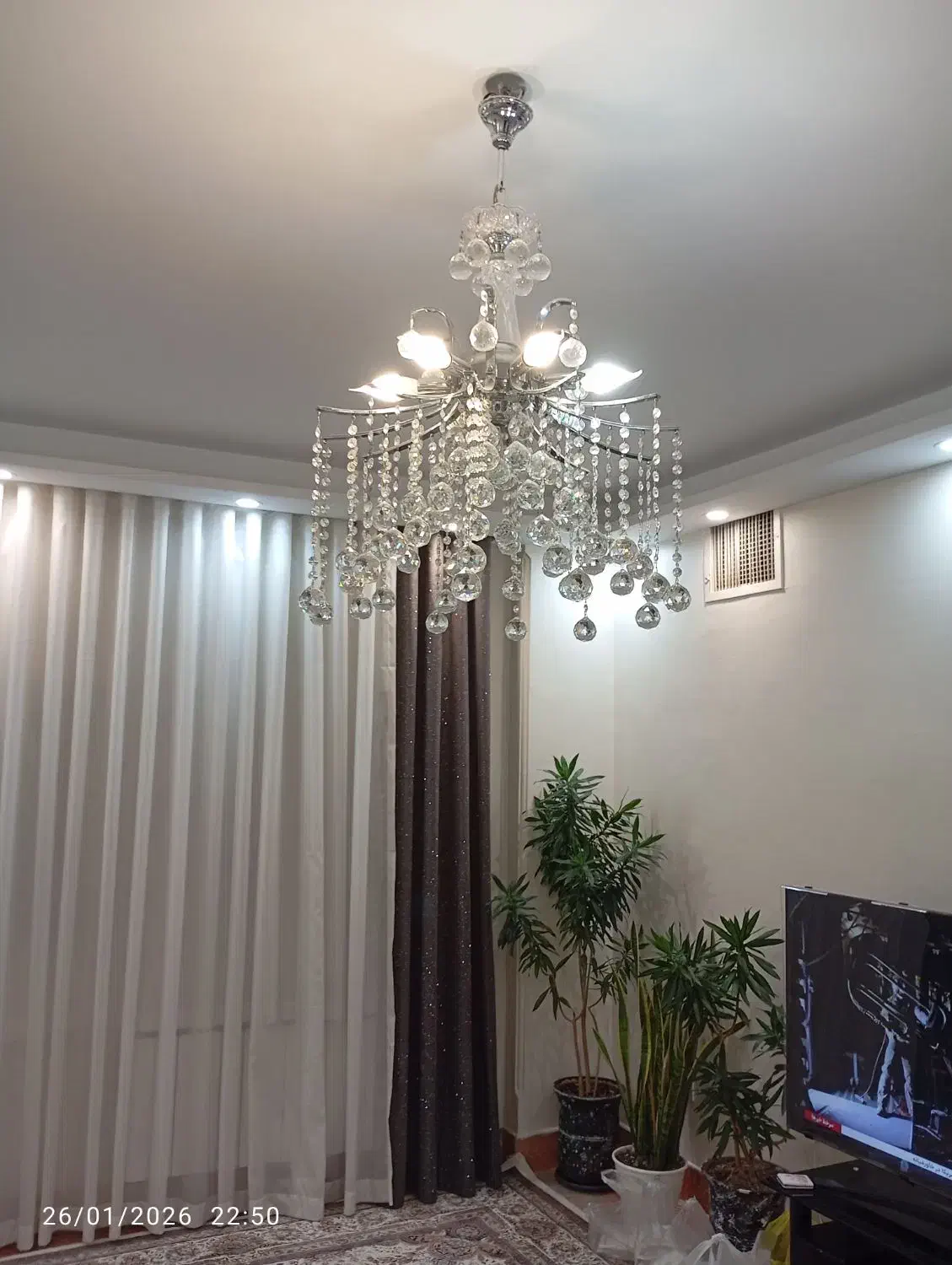 لوسترکریستال ۱۲ شاخه|لوستر و چراغ آویز|تهران, مینای جنوبی|دیوار