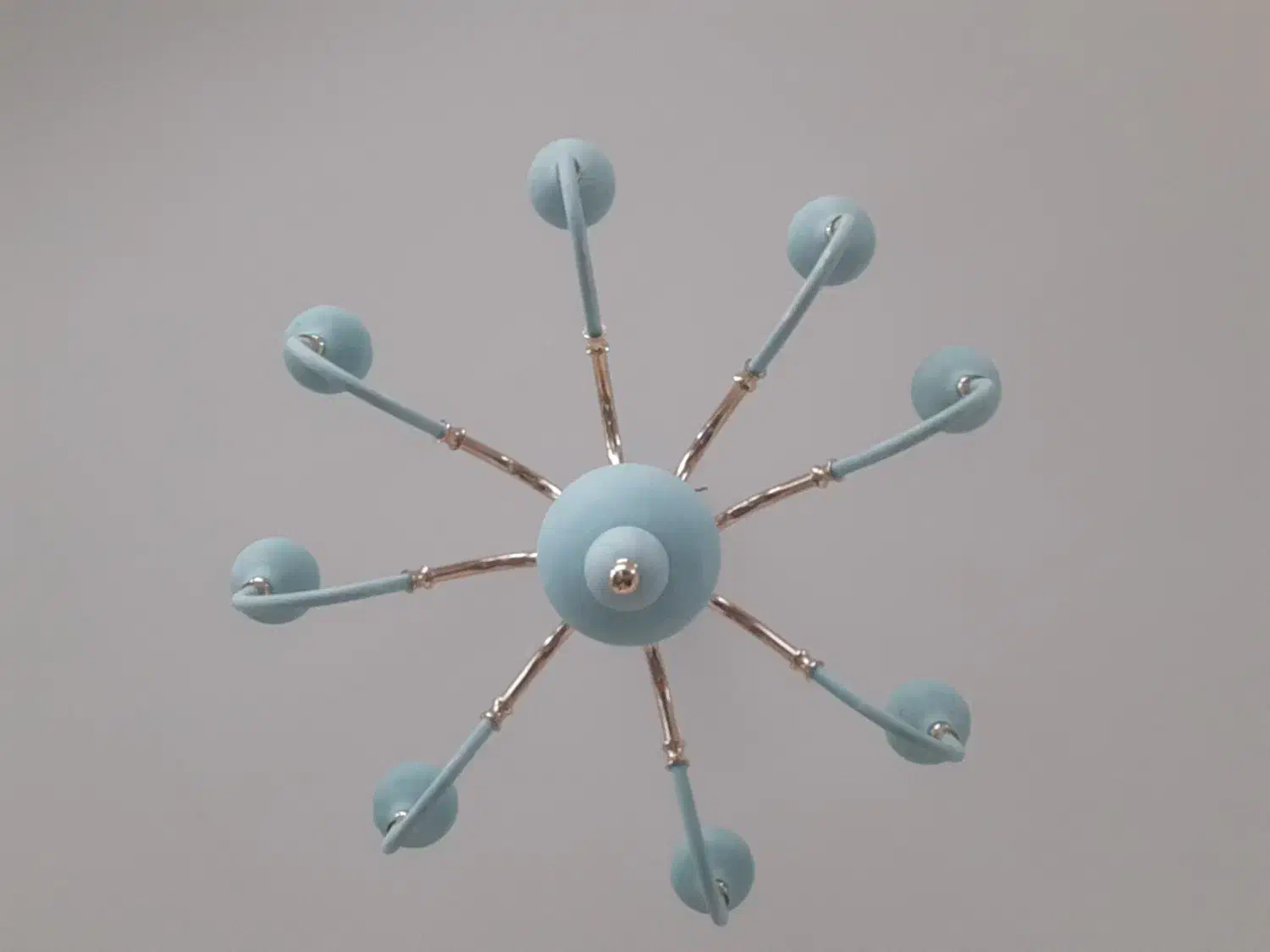 لوستر ۸ شاخه فیروزه ای|لوستر و چراغ آویز|اصفهان, لنبان|دیوار