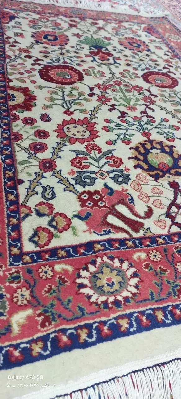 فرش ذرع و نیم با طرح سلطان آباد،با پشم نیوزلندی|فرش|اراک, |دیوار