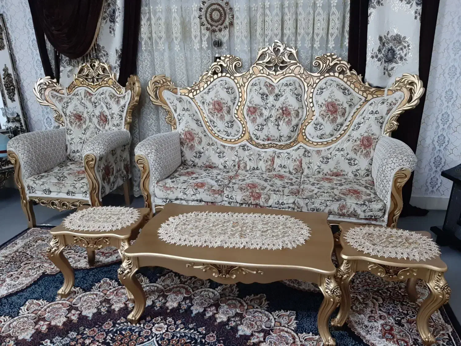 مبل سلطنتی|مبلمان خانگی و میز عسلی|الوند, |دیوار