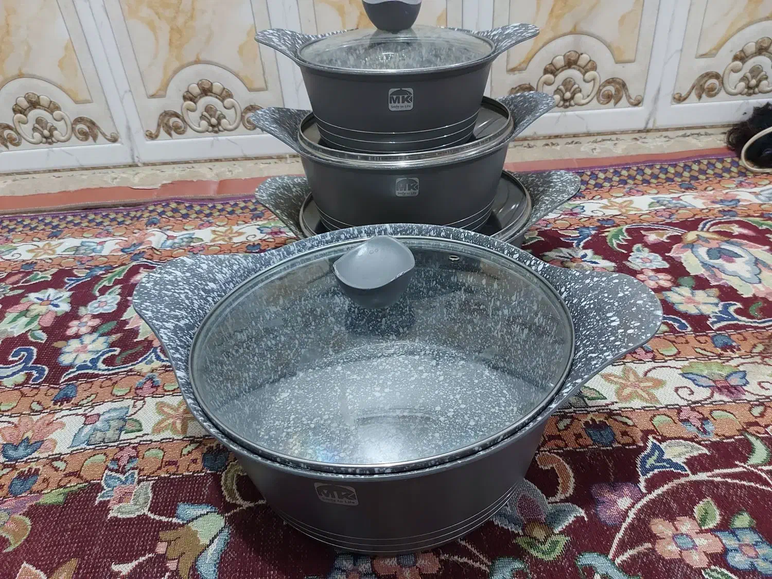 ست قابلمه چدن خیلی کلفت و سنگین کم کار قیمت توافقی|ظروف پختوپز|زابل, |دیوار