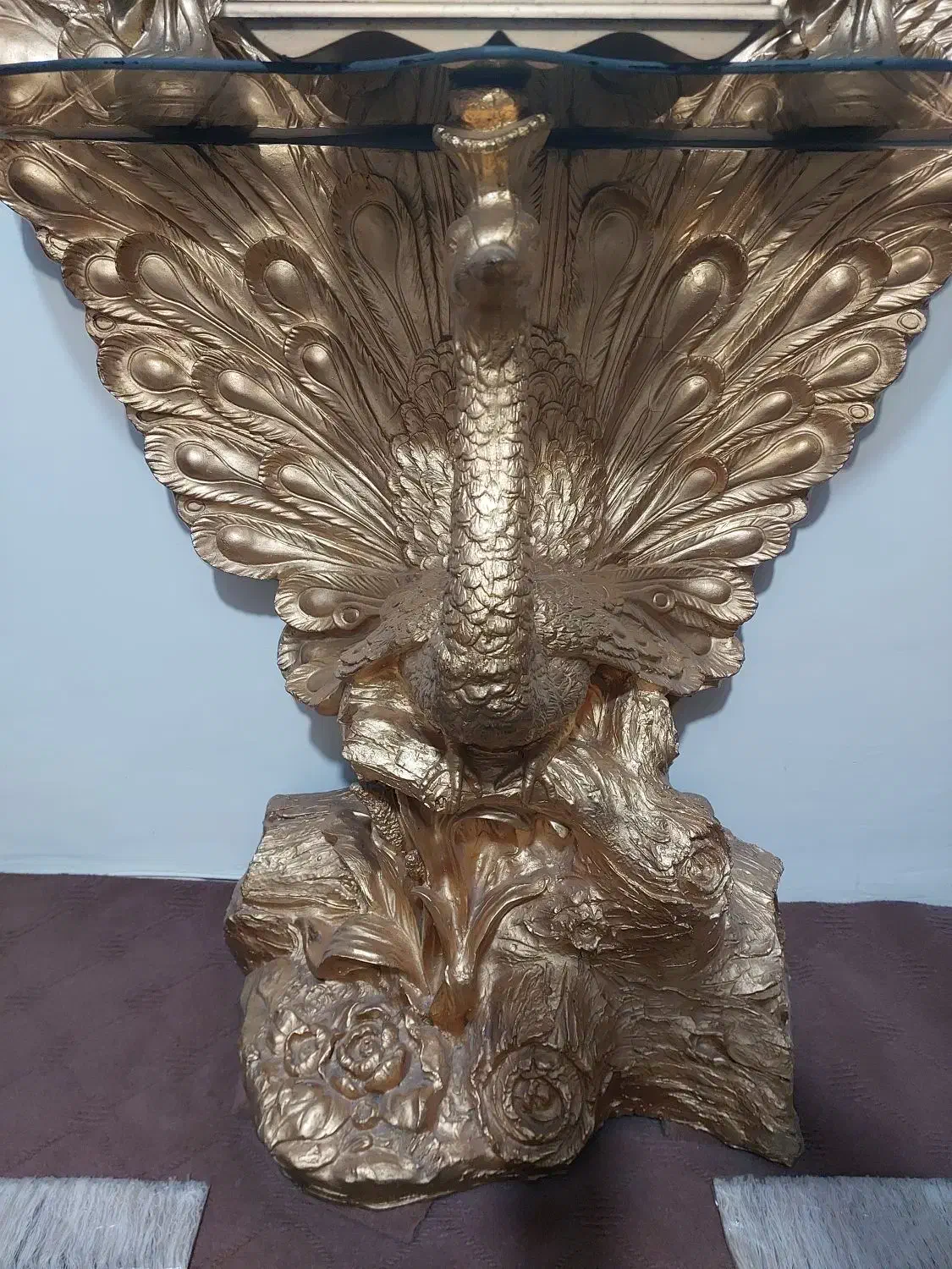 مجسمه طاووس آینه وشمعدان وساعت وجا قرآن ست|صنایع دستی و سایر لوازم تزئینی|پاکدشت, پاکدشت (مامازند)|دیوار